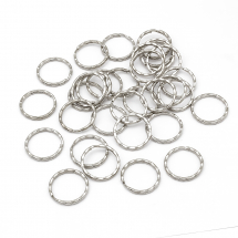 Кільце Замочок для Брілків та Ключів Залізне, Платина, 25х1.5мм, (13WB19824)