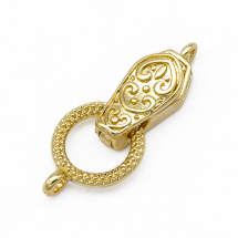 Zapięcie Magnetyczne, do Rękodzieła i Biżuterii, Mosiądz, Złoto, Długość 31mm, Otwór 1.5mm, 1szt (13WB19862)