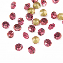 Dżety Cyrkonie Rivoli Szklane Stożkowe, Klasa A, Tylne Platerowane, Róża, 6.2mm, 50szt (13WB19870)
