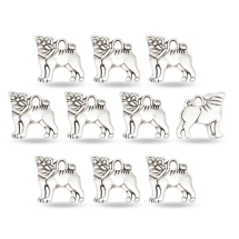 Zawieszka Stop Metalowy 16x15x2mm Otwór 2mm Kolor: Srebrny 10szt (13WB19877)