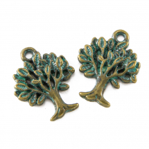 Zawieszka Stop Metalowy 22x17x2mm Otwór 2mm Kolor: Bronze 2szt (13WB19924)