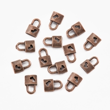 Zawieszka Stop Metalowy 10.5x7x2.5mm Otwór 3x3.5mm Kolor: Miedź 25szt (13WB19912)