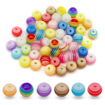 Koraliki z Żywicy 8mm Kolor: Kolor: Mix Kolorów 50szt (13WB19960)