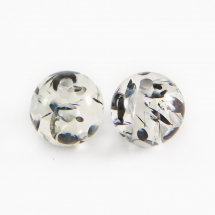 Koraliki z Żywicy Imitacja Bursztynu, 22mm Kolor: Czarny 5 sztuk (13WB19963)