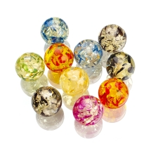 Намистини з Смоли, Імітація Бурштину, Круглі, Колір: Мікс, Діаметр: 16мм, Отвір 2.5мм, (13WB19967)