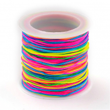 Sznurek Nylonowy do Makramy i Biżuterii, Wielokolorowy, 0.8mm, około 27m/szpula (13WB19975)