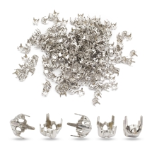 Koszyczek do Rivoli Kwadrat Mosiądz 4x4x0.23mm Kolor: Platina 250szt (13WB19996)