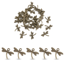 Zawieszka Ważka Stop Metalowy 15x16mm Kolor: Bronze 30szt (13WB20712)