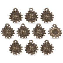 Zawieszka Kwiatek Stop Metalowy 18.6x15x2.5mm Kolor: Bronze 10szt (13WB20754)