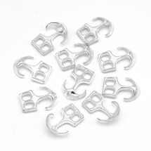 Zapięcie Kotwica do Sznurka Skórzanego Stop Metalu 23х16х4mm Kolor: Srebro 10szt (13WB20767)