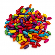 Намистини Дерев'яні, Пофарбовані, Овальні, Мікс, 15х7-8мм, Отвір 3мм, близько 160шт/50г, (13WB20781)