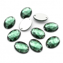 Dżety do Przyszycia Akryl 18x13x5mm Kolor: Ciemnozielony 10szt (13WB20837)
