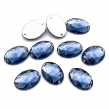 Dżety do Przyszycia Akryl 18x13x5mm Kolor: Niebieski morski 10szt (13WB20840)