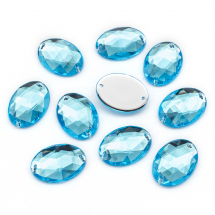 Dżety do Przyszycia Akryl 18x13x5mm Kolor: Ciemnoniebieski 10szt (13WB20841)