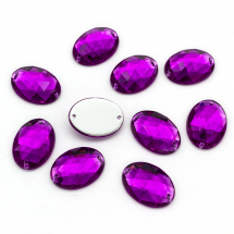 Dżety do Przyszycia Akryl 18x13x5mm Kolor: Purpurowy 10szt (13WB20844)
