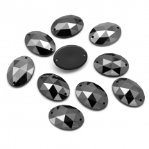 Dżety do Przyszycia Akryl 18x13x5mm Kolor: Ciemnoszary 10szt (13WB20846)