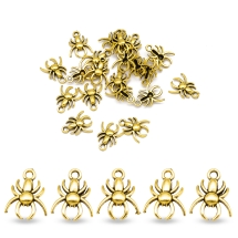 Zawieszka Stop Metalowy Pająk 16x13x3mm Kolor: Antyczne Złoto 40szt (13WB20871)