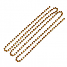 Ланцюг зі Стразами, Латунь, Клас А, Золото/Кавовий, 2мм, близько 360шт/1.1м, (13WB20894)