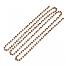 Стразовий Ланцюг Декоративний, Клас А, Срібло/Кавовий, 2мм, близько 360шт/1.1м, (13WB20913)