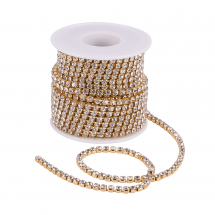 Стразовий Ланцюг Декоративний, без Покриття/Кришталь, 3.5мм, близько 9м/котушка, (13WB20949)