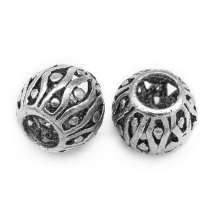 Koraliki Mosiądz Filigran 8x9mm Kolor: Antyczne Srebro 2szt (13WB20990)