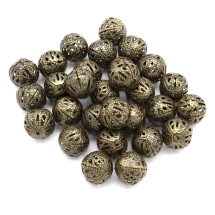 Koraliki Żelazo Filigran Puste 12mm Bronze 50szt (13WB20994)