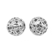 Koraliki Mosiądz Filigran 10mm Kolor: Platyna 2szt (13WB21011)