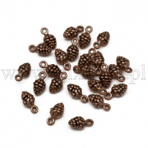 Zawieszki Szyszki Stop do Biżuterii Miedź, 13x7x5.5 mm, 20szt (13WB21039)