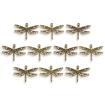 Zawieszka Ważka Stop Metalowy 35x25x3mm Kolor: Bronze 10szt (13WB21048)