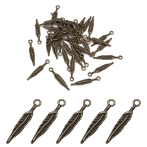 Zawieszka Pióro Stop Metalowy 29x5x2mm Kolor: Bronze 40szt (13WB21054)