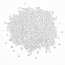 Kaboszony Akrylowe Imitacja Pereł ABC 2.5x1.25mm Kolor: Biały 10g (13WB21067)