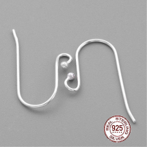 Срібло 925 Швензи Гачок Основа для Сережок, 25х15х0.8мм, (13WB21148)