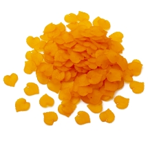 Підвіски Акрил Лист Прозорі, Морозний Стиль, Колір: Помаранчевий, Розмір: 16х15х2мм, Отвір 1.2мм, 150шт/50г, (13WB21583)