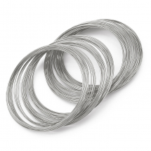 Drut Pamięciowy, do Bransoletek, Stalowy, Platyna, 65x0.5mm, 50żeberek (13WB21605)