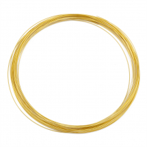 Drut Pamięciowy do Naszyjników, Stalowy do Rękodzieła i Biżuterii, Złoty, 0.6x115mm, 20żeberek (13WB21608)