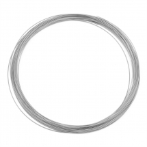 Drut Pamięciowy do Naszyjników, do Rękodzieła i Biżuterii, Stalowy, Platyna, 0.6x115mm, 20żeberek (13WB21609)