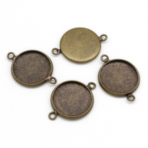 Zawieszka Łącznik Mosiądz 21,5x16x2,5mm Kolor: Brąz 4szt (13WB21615)
