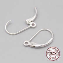 Srebro 925 Bigle Koła, Baza do Kolczyków, 16.5x10x2mm, Pin 0.8mm, Otwór 1mm, 1 para (13WB21630)