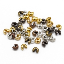 Koraliki Osłonki Maskująca Crimp, Żelazo, Kolor: Mix kolorów, 3mm, 50szt (13WB22546)