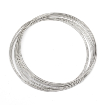 Drut Pamięciowy do Naszyjników Stalowy, Platyna, 0.8x115mm, 20żeberek (13WB22580)