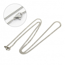 Намисто Ланцюжок з Нержавіючої Сталі Плетіння Твіст із Застібкою Карабін Лобстер, 50смх2мм, (13WB22617)