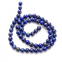 Koraliki Naturalny Lapis Lazuli Okrągłe, Rozmiar: 6-7mm, otwór 1mm, około 60szt/38cm/nic (13WB23420)