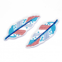 Naszywka Naprasowanka Termiczna Pióro 86x32x1.5mm Kolor: Wielokolorowy 2szt (13WB23467)