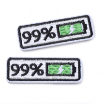 Naszywka Naprasowanka Termiczna Ikona ładowania baterii 21x61x15mm Kolor: Zielony 2szt (13WB23479)