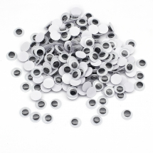 Oczka Żywe Plastikowe Baza Klejowa 12x3mm Kolor: Czarny około 220szt/20g/opakowanie (13WB23566)