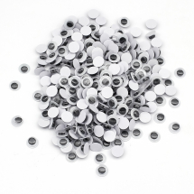 Oczka Żywe Plastikowa Baza Klejowa 8x3mm Kolor: Czarny około 350szt/20g/opakowanie (13WB23567)