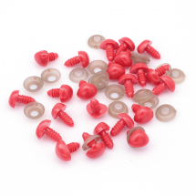 Носик для Іграшок, Трикутний, Колір: Червоний, Розмір: 11х14мм, Пін: 6мм, (13WB23571)