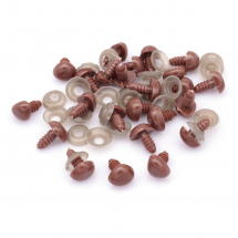 Носик для Іграшок з Фіксатором, Пластик, Коричневий, 11х14мм, Штифт: 6мм, (13WB23573)