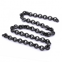 Łańcuszek Akrylowy Ręcznie Robiony 20x18x8mm Kolor: Czarny Długość łańcuszka: 1m (13WB23657)