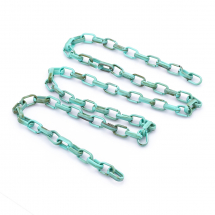 Łańcuszek Akrylowy Ręcznie Robiony 18.5x11.5x4.5mm Kolor: Turkusowy Długość łańcuszka: 1m (13WB23664)